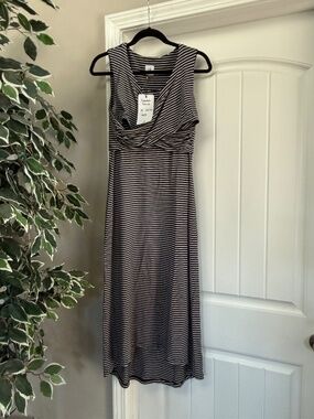 CAbi Launch Dress Style #5610 Navy & White Stripe Size S NWT